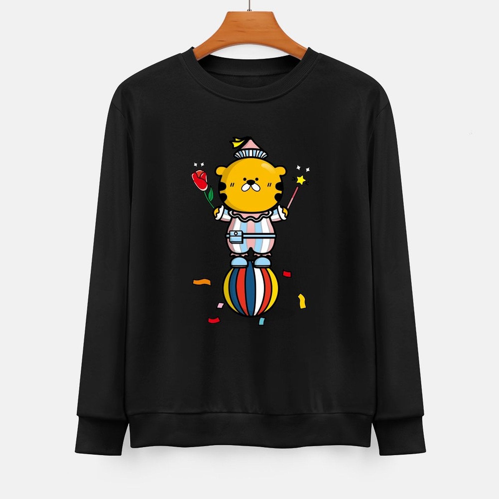 Front Patterned Long Sleeve TopVibrant Colors Recycled